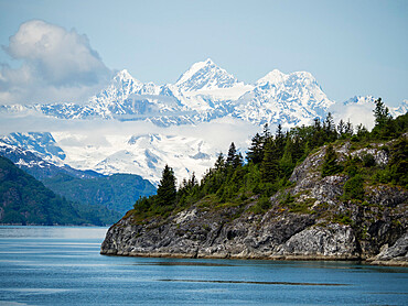 The Fairweather mountain range in Glacier Bay National Park, UNESCO World Heritage Site, Southeast Alaska, United States of America, North America