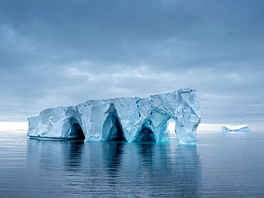 Large icebergs floating in the Bellingshausen Sea, Antarctica, Polar Regions