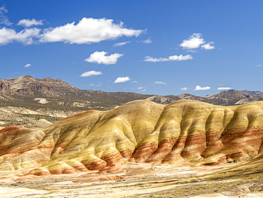 The Painted Hills, listed as one of the Seven Wonders of Oregon, John Day Fossil Beds National Monument, Oregon, United States of America, North America