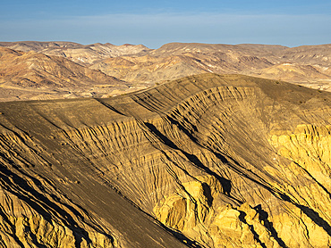 Ubehebe Crater, a volcanic crater half a mile across and 600 feet deep, Death Valley National Park, California, United States of America, North America