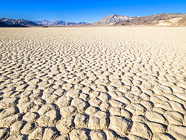 The Racetrack, a playa or dried up lakebed, in Death Valley National Park, California, United States of America, North America