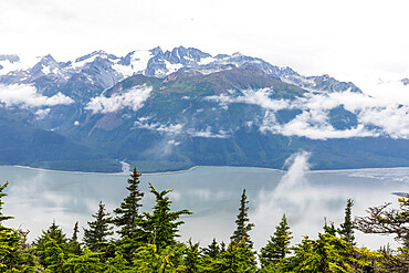 Flight seeing over the Fair-weather Range in Glacier Bay National Park, Southeast Alaska, USA.