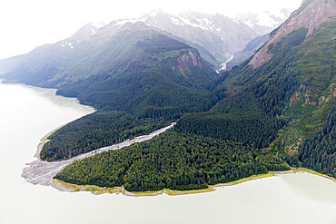 Flight seeing from Haines over the Fair-weather Range in Glacier Bay National Park, Southeast Alaska, USA.