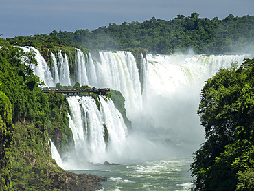 A view from the lower circuit at Iguazú Falls, Misiones Province, Argentina.