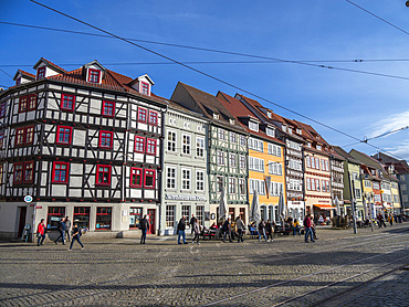 View of the city of Erfurt, the capital and largest city of the Central German state of Thuringia, Germany, Europe