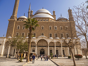 The Ottoman-era Muhammad Ali Mosque, completed in 1848, overlooking Cairo from atop the Citadel, Cairo, Egypt, North Africa, Africa