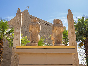 A view of the entrance to the Nubian Museum in the city of Aswan, Egypt, North Africa, Africa