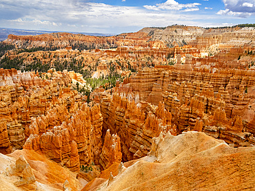 Red rock formations known as hoodoos in Bryce Canyon National Park, Utah, United States of America, North America