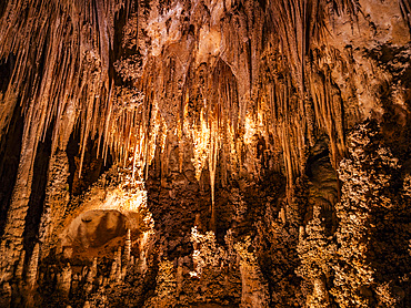 Inside the Big Room at Carlsbad Caverns National Park, UNESCO World Heritage Site, located in the Guadalupe Mountains, New Mexico, United States of America, North America