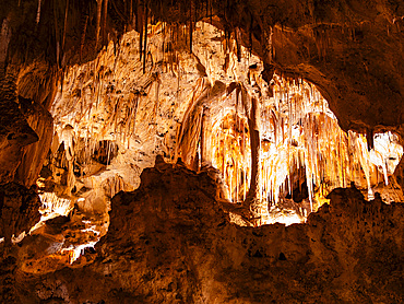 Inside the Big Room at Carlsbad Caverns National Park, UNESCO World Heritage Site, located in the Guadalupe Mountains, New Mexico, United States of America, North America