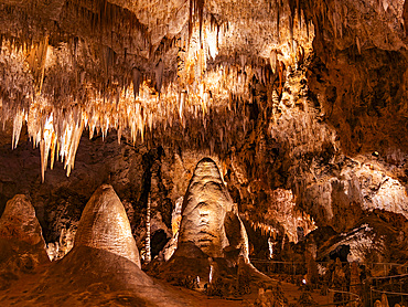 Inside the Big Room at Carlsbad Caverns National Park, UNESCO World Heritage Site, located in the Guadalupe Mountains, New Mexico, United States of America, North America