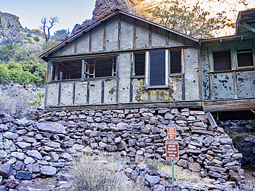 Abandoned building circa late 1800s from the Van Patten Mountain Camp, Dripping Springs Trail, Las Cruces, New Mexico, United States of America, North America