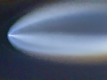 SpaceX Starlink Falcon 9 rocket launch as seen from the National Geographic Venture in the Sea of Cortez, Mexico, North America