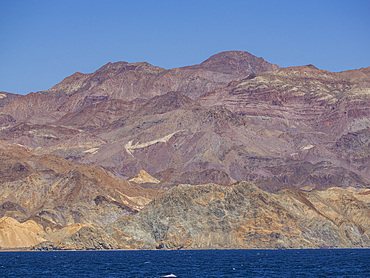 A view of the west side of Angel de la Guarda Island, Baja California, Sea of Cortez, Mexico, North America