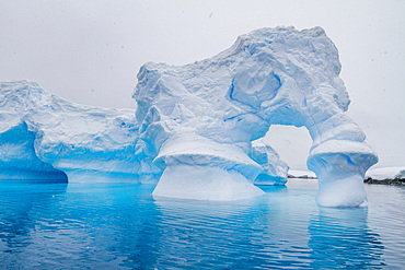 Icebergs near the Antarctic Peninsula during the summer months, Antarctica, Southern Ocean, Polar Regions