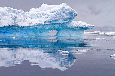 Icebergs near the Antarctic Peninsula during the summer months, Antarctica, Southern Ocean, Polar Regions