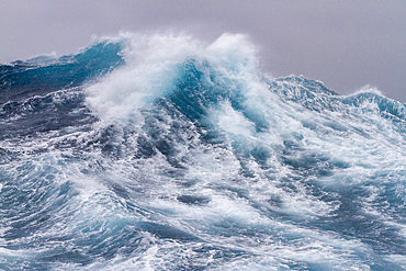 Huge seas and waves in a Beaufort scale 10 storm in the seas between the Falkland Islands and South America, South America