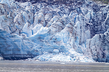 A close up view of Lamplugh Glacier in Glacier Bay National Park and Preserve, UNESCO World Heritage Site, Southeast Alaska, United States of America, North America