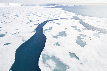 Views of Austfonna, an ice cap located on Nordaustlandet in the Svalbard archipelago in Norway, Arctic, Europe