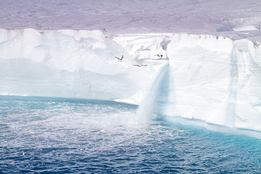 Views of Austfonna, an ice cap located on Nordaustlandet in the Svalbard archipelago in Norway, Arctic, Europe