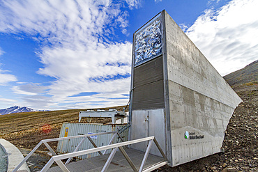 The Global Seed Vault just outside the town of Longyearbyen on the island of Spitsbergen in Svalbard, Norway, Arctic, Europe