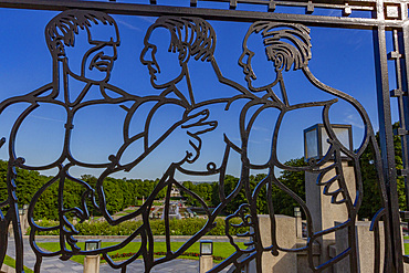 Views from the Vigeland Sculpture Park in the city of Oslo, Norway, Scandinavia, Europe