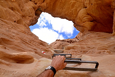 Rock formationsin near Eilat at Red Sea, Akaba bay, South-Israel, Israel