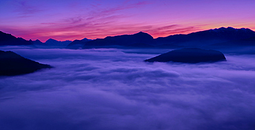 Sunrise over Lake Lugano, Ticino, Switzerland