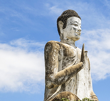 Buddha statue at the modern Wat Ek Phnom, Battambang, Cambodia