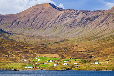 Small little village on the Trollaskagi peninsula near the town of Skagafjorour, Northern Iceland, Iceland