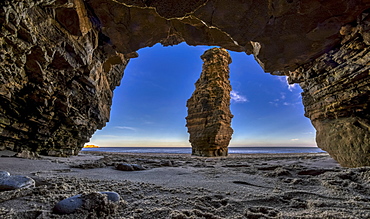 Sea pillar known as Lot's Wife, South Shields, Tyne and Wear, England