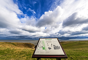 Tourist information sign at The Wherry, Atlantic coast, South Shields, Tyne and Wear, England