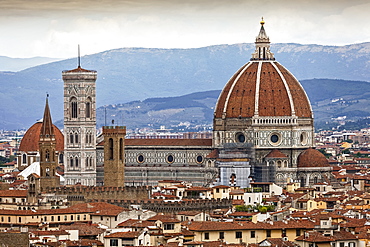 View of Florence, including Florence Cathedral, Florence, Italy