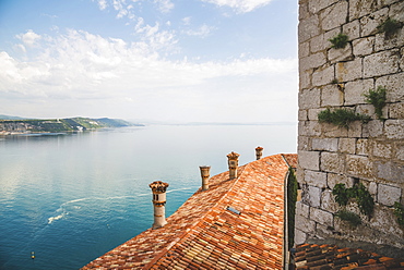 View of the Gulf of Trieste from Duino Castle, Italy