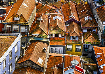 Rooftops of houses, Porto, Porto, Portugal