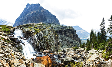 Hiking into and out of Lake Oesa from Lake O'Hara, Yoho National Park, British Columbia, Canada