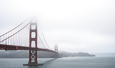 Golden Gate Bridge on a cloudy day, San Francisco, California, United States of America