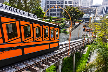 Angels Flight Railway in downtown Los Angeles, Los Angeles, California, United States of America