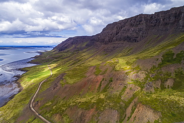 The road winding around Snaefellsness Peninsula, Iceland