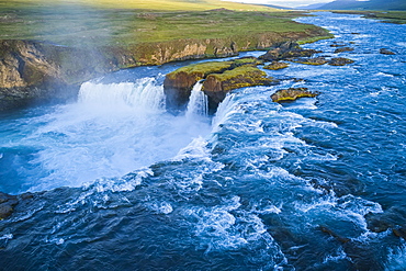 Godafoss, also known as 'Waterfalls of the gods', Northern Iceland, Iceland