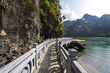 Causeway to Sung Sot Cave, Ha Long Bay, Quang Ninh, Vietnam