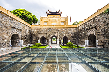 Doan Mon, the main gate to the palatial complex of later Le Emperors in the Central Sector of the Imperial Citadel of Thang Long, Hanoi, Vietnam