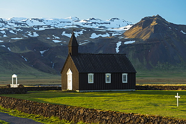 Small church on the Snaefellsnes peninsula, Budir, Iceland