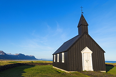 Small church on the Snaefellsnes peninsula, Budir, Iceland