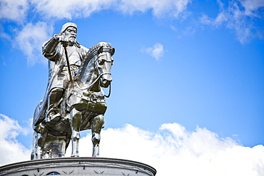 Statue of Chinggis (Genghis) Khan in the Mongolian countryside, Ulaanbaatar,Ulaanbaatar, Mongolia