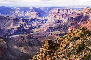 Colorado River winding through Grand Canyon National Park, Arizona, United States of America