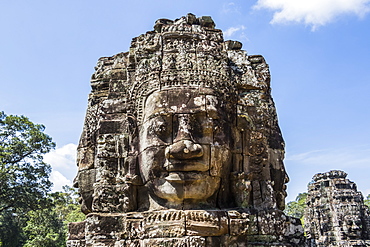 Face tower of the Bayon, Angkor Thom, Siem Reap, Cambodia