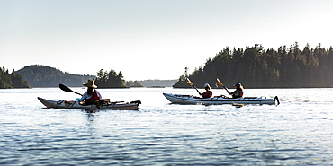 Kayaking in Clayoquot Sound, Vancouver Island, Tofino, British Columbia, Canada