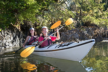 Kayaking in Clayoquot Sound, Vancouver Island, Tofino, British Columbia, Canada