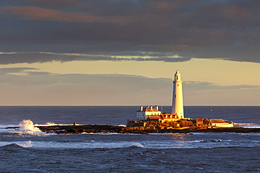 St. Mary's Lighthouse on St. Mary's Island, Whitley Bay Whitley Bay, Tyne and Wear, England